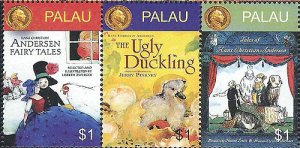 画像1: パラオ切手　2005年　アンデルセン　4種　童話　みにくいアヒルの子　マッチ売りの少女　シート　セット