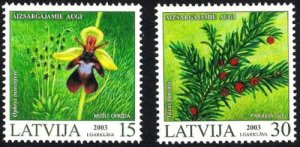 画像1: ラトビア切手　2003年　花　2種