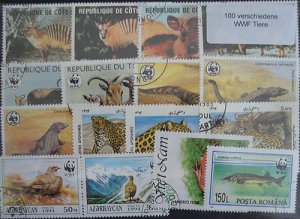 画像2: 世界自然保護基金　WWF　動物　生き物　切手100
