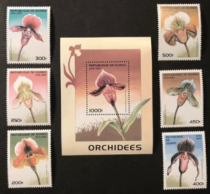 画像1: ギニア切手　1997年　花　蘭　小型シート