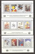 画像1: 国連切手　1986年　国際連合協会世界連盟　小型シート　3セット (1)