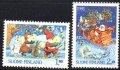 フィンランド切手　1991年　クリスマス　サンタ　2種
