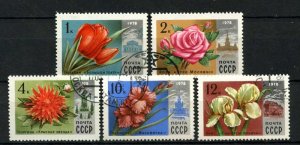 画像1: ロシア　旧ソ連1978年 モスクワの花　5種　