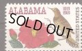 アメリカ切手 　1969年　花　ツバキ　鳥　イエローハンマー　アラバマ州150年　1種