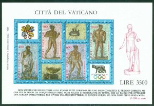 画像1: バチカン切手 1991年　ローマオリンピック、切手世界展　4種/小型シート