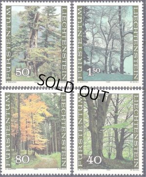 画像1: リヒテンシュタイン切手　1980年　樹木　4種