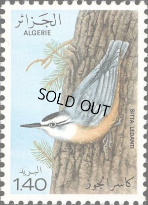 画像1: アルジェリア切手　1979年　鳥　ゴジュウカラ　1種