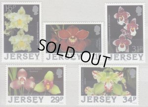 画像1: ジャージー島 切手1988年　花　蘭　5種　