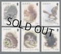 ジャージー島 切手 1999年　リス　ハリネズミ　動物　6種