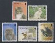 画像1: ジャージー島 切手 1994年　猫　ネコ5種 (1)