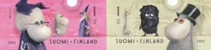 画像1: フィンランド切手  2015年　ムーミン　玩具　2種