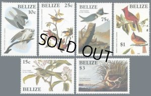 画像1: ベリーズ切手　1985年  オーデュボン生誕200年 鳥  アメリカヤマセミ 6種