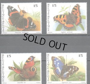 画像1: ベルギー切手　1993年　蝶　ヨーロッパアカタテハ　イリスコムラサキ　4種