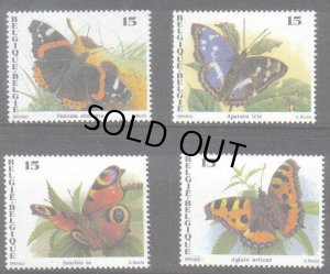 画像2: ベルギー切手　1993年　蝶　ヨーロッパアカタテハ　イリスコムラサキ　4種