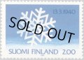 フィンランド切手　1990年　ロシアとの終戦50周年　雪　1種