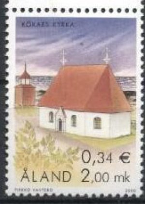 画像1: オーランド切手　2000年　コーカル　教会　1種