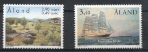 画像1: オーランド切手　1999年　自然保護区　帆船　2種