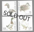 ノーフォーク島切手 2000年　鳥　アヒル ガチョウ　4種