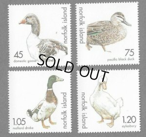 画像1: ノーフォーク島切手 2000年　鳥　アヒル ガチョウ　4種