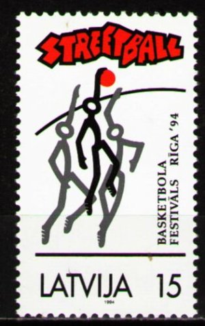画像1: ラトビア切手 1994年　ストリートボール 1種