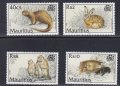 モーリシャス切手 1994年　哺乳類　インドノウサギ　4種