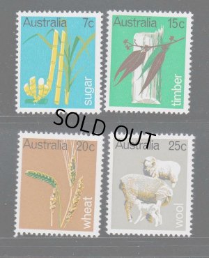 画像1: オーストラリア切手　1969年　一次産業　林業　農業　4種