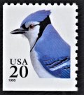 アメリカ切手 　1996年　鳥　アオカケス　1種