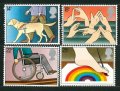 そのまま飾れる黒台紙付 【プレゼンテーションパック】イギリス切手　1981年国際障害者年