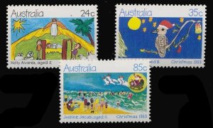 画像1: オーストラリア切手　1983年　クリスマス　児童画　3種