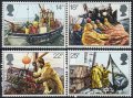 そのまま飾れる黒台紙付 【プレゼンテーションパック】イギリス切手　1981年漁業切手