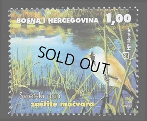 画像1: ボスニア・ヘルツェゴビナ　ヘルグ・ボスナ・クロアチア人共和国切手 2006年　鳥　生息地の国際的保護　1種