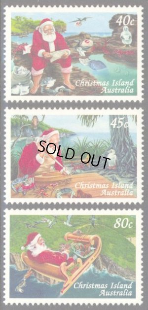 画像1: クリスマス島切手　1997年　クリスマス　サンタクロース 3種