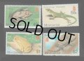 モントセラト切手　1980年　爬虫類　両生類　カエル　4種