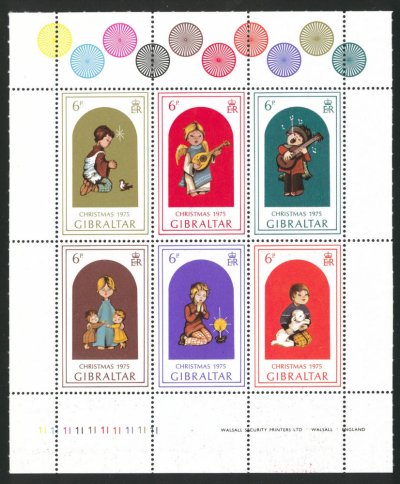 画像1: ジブラルタル切手　1975年　クリスマス　小型シート
