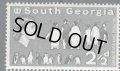 サウスジョージア・サウスサンドイッチ諸島切手　1963年　ひげペンギン　オウサマペンギン　1種