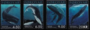 画像1: フェロー諸島切手　 2001年　海洋生物　ナガスクジラ　4種