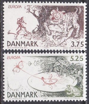 画像1: デンマーク切手 1997年　アンデルセン　童話　2種