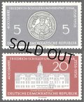 東ドイツ切手　DDR　11958年　大学　建物　記念祭   2種