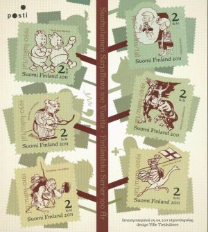画像1: フィンランド切手　2011年 人気コミック100年　6種　小型シート