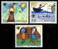 フェロー諸島切手　1978年　児童画　3種