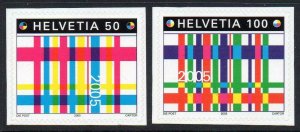 画像1: スイス切手　2005年　マイスタンプ　加色法　減色法　2種