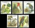 画像1: ナミビア切手　2008年　ナミビアのウィーバーバード　鳥 　5種 (1)