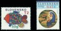 スロバキア切手　 2015年　クリスマス　2種