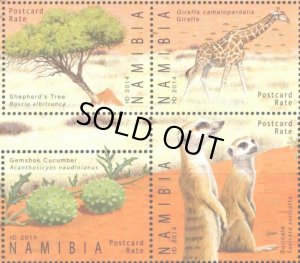 画像3: ナミビア切手　2014年　カラハリ砂漠　ミーアキャット　ハヤブサ　鳥　10種
