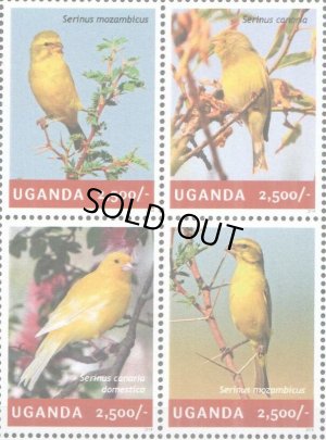 画像1: ウガンダ切手　2014年　鳥　カナリア　4種