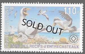 画像1: ニューカレドニア切手　2013年　鳥　アオツラカツオドリ　ユネスコ世界遺産　1種