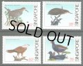 シンガポール切手　1984年　鳥　沿岸の鳥　シロガシラトビ　4種