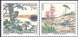 画像1: スウェーデン　1999年　ヨーロッパ C.E.P.T　フクロウ　ティレスタ国立公園　2種