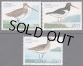 フェロー諸島切手　1977年　鳥　チュウシャクシギ　3種　