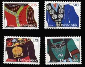 画像1: デンマーク切手　1993年　伝統的なジュエリー 民族衣装　4種
